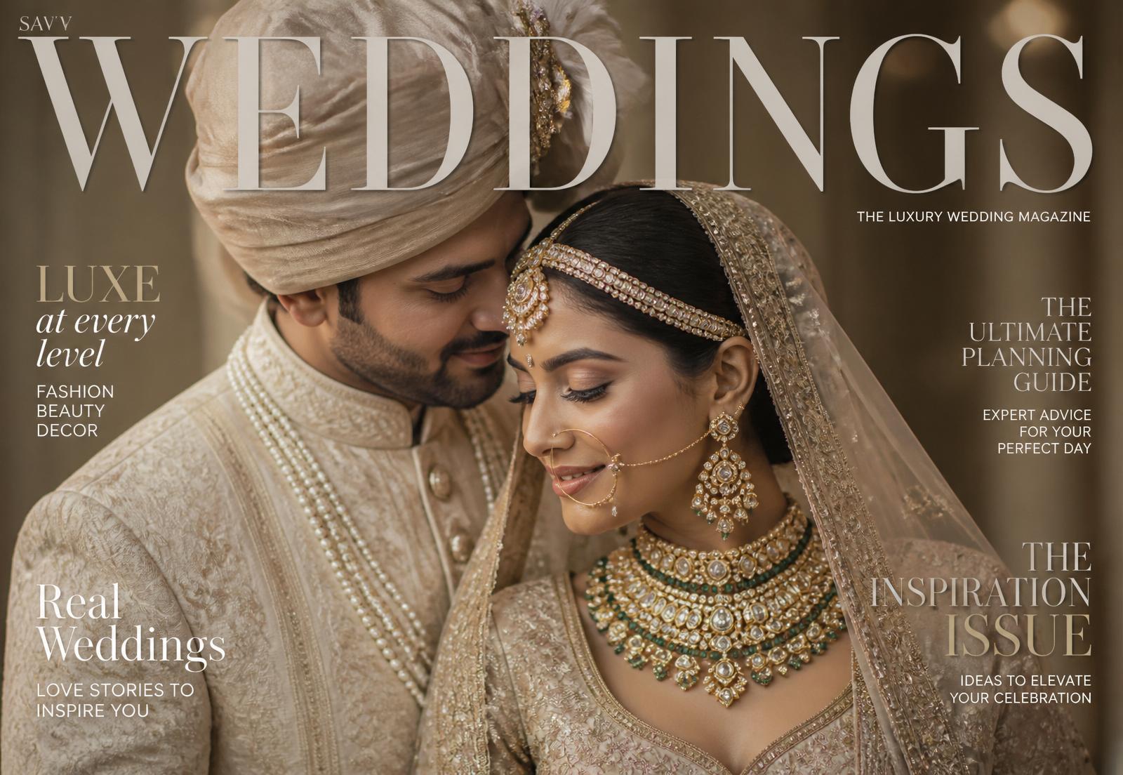 Indian bride and groom wearing SWARNA bridal jewellery