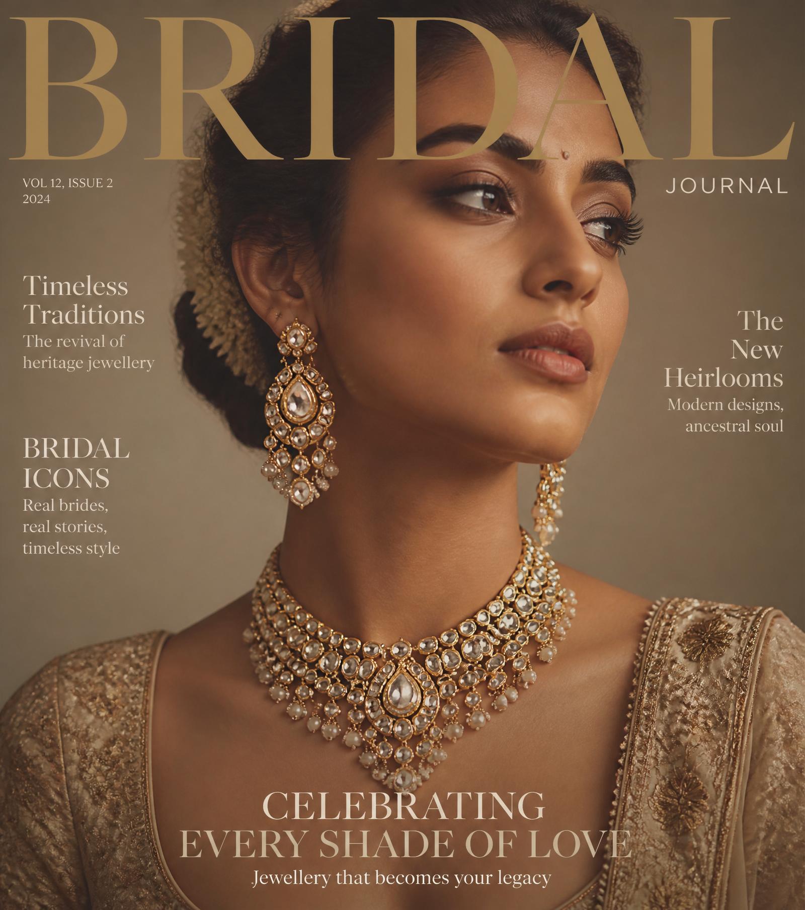 A bride wearing a SWARNA polki bridal set